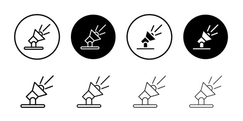 Searchlight icon Logo symbol sign set