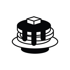 Pancakes icon vector stock illustration