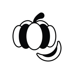 Pumpkin  icon vector stock illustration