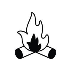 Bonfire  icon vector stock illustration
