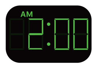 AMデジタル時計　2時