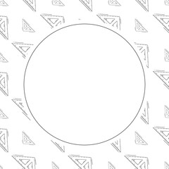 ruler frame. doodle ruler circle frame. hand drawn ruler frame background. ruler background
