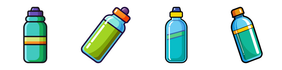 Collection of Colorful and Stylish Water Bottles for Hydration