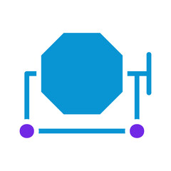 Obraz premium Abstract concrete mixer illustration embodying simplicity and modern aesthetic