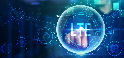 Business, Technology, Internet and network concept. LTE abbreviation, modern technology concept.