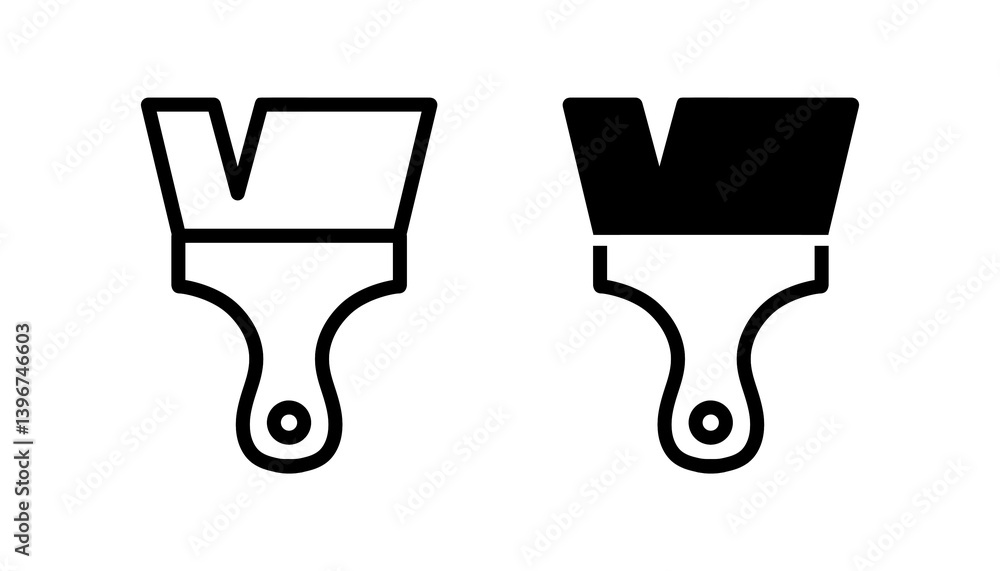 Aufkleber paint brush icon set with simple and modern design for web