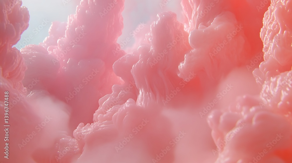 Aufkleber soft pink clouds swirl in a dreamy atmosphere, creating a serene background for creative projects