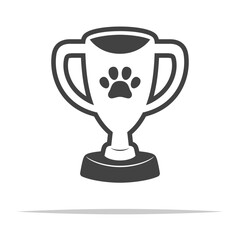 Pet trophy outline icon transparent vector isolated