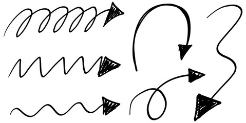 Hand-Drawn Arrow Doodles Vector Illustration