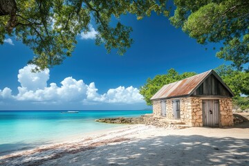 Beach Hut Underneath Trees