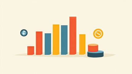 Business expansion budget and projected revenue charts side by side