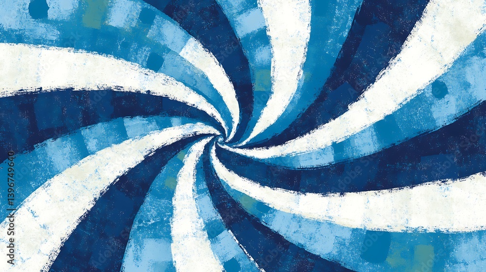 Poster abstract swirling blue and white pattern creating a dynamic visual effect, suitable for backgrounds