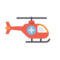 Air Ambulance Rescue Helicopter Icon – Emergency Medical Flight Symbol for Fast Response and Healthcare