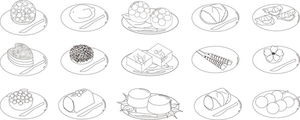 和菓子モノトーン