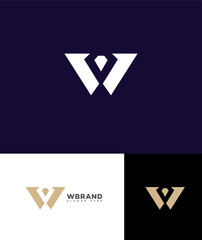 Geometric W Letter Logo Design Elegant, Modern, Brand Identity