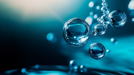 Tiny Bubbles Float in Turquoise