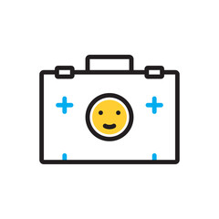 Multi  color icon for first aid kit