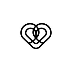 Heart Logo. Heart Logo Design. Heart Logo Brand. Heart Logo Vector Design Isolated on White Background