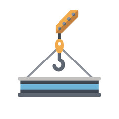 Heavy Hook Lifting Steel Beam Icon Design