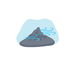Cartoon weathering rock. Vector illustration.
