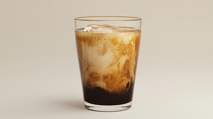 Iced Coffee Glass- Layered Cold Beverage