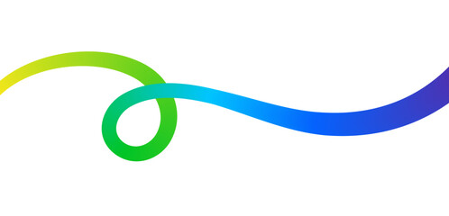 Fluid abstract line. Colorful gradient wave shape for abstract background.