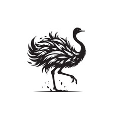 Obraz premium ostrich pen size,ostrich bird size ,ostrich silhouette,ostrich silhouette images ,ostrich silhouette png
