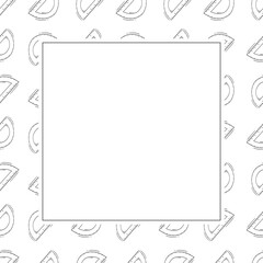 ruler frame. doodle ruler square frame. hand drawn ruler frame background. ruler background