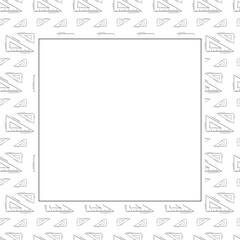 ruler frame. doodle ruler square frame. hand drawn ruler frame background. ruler background