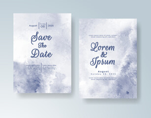 Watercolor wedding invitation card