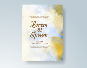 Watercolor wedding invitation card
