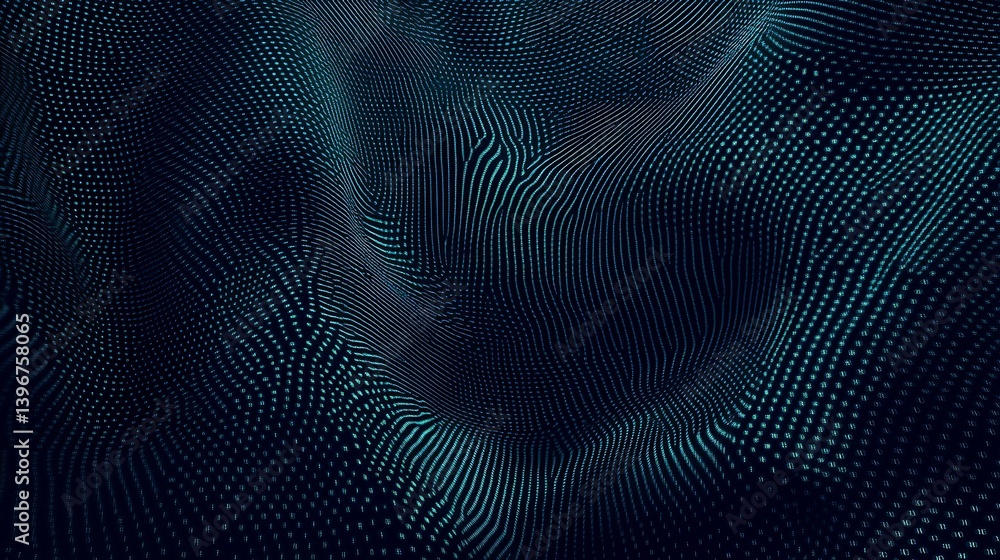 Aufkleber abstract texture of dark waves with intricate patterns, creating a sense of depth and movement