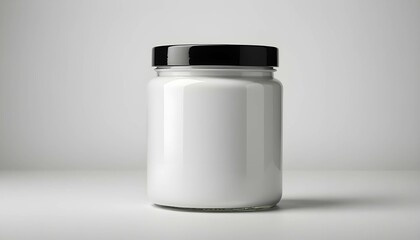 A white bottle mockup isolated with a lid, empty and transparent, perfect for product presentation