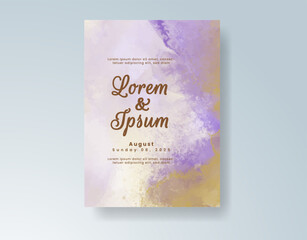 Watercolor wedding invitation card
