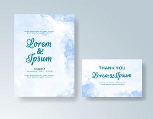 Watercolor wedding invitation card