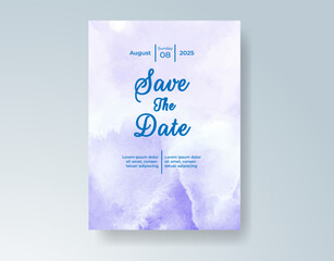 Watercolor wedding invitation card