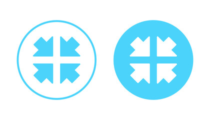 Fullscreen Icon vector. Expand to full screen sign and symbol. Arrows symbol