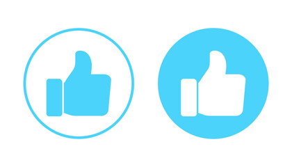 Like icon vector. Thumbs up sign and symbol. Hand like