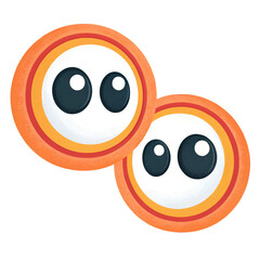 2 Googly Eye isolated on white background