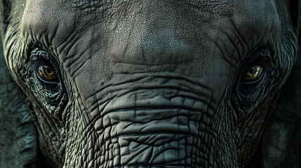 Elephant Close-Up Detailed Animal Portrait