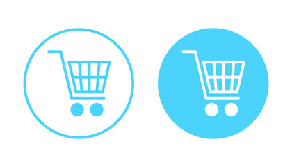 Shopping icon vector. Shopping cart sign and symbol. Trolley icon