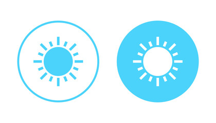 Sun icon vector. Brightness sign and symbol