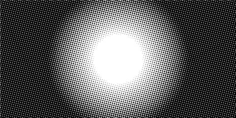 Grunge halftone gradient background. Faded grit noise texture. White and black sand wallpaper art. Retro pixelated backdrop. Anime or manga style comic overlay