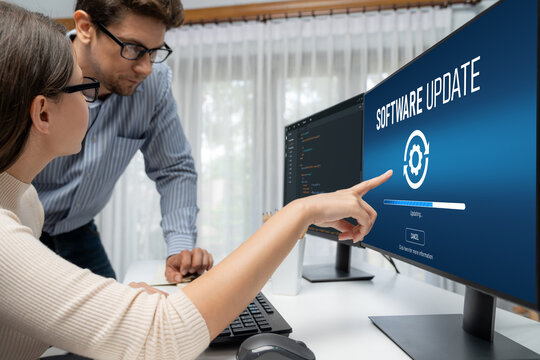 Software update on computer for brisk version of device software upgrade