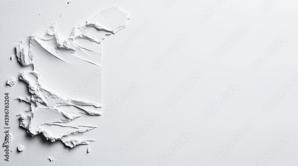 Poster artistic texture of white paint studio setting abstract artwork minimalist environment top-down view