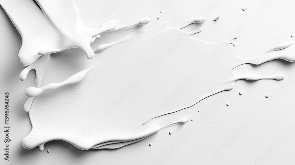 Poster white paint splash action studio image art minimalist background close-up creativity unleashed