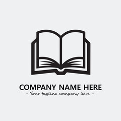 Book illustration black and white for logo company vector image
