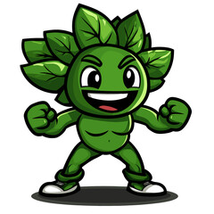Obraz premium Spinach flexing Vegetable Cute Transparent PNG 