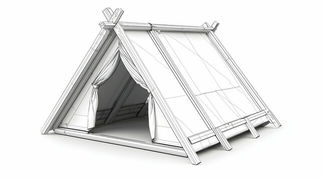 A sturdy, adaptable camping tent frame template offers clear assembly guidance for outdoor enthusiasts.