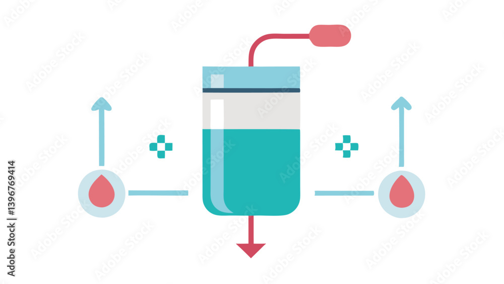 Poster infusion system a design showing a hypothetical skin cream or serum container with arrows indicating